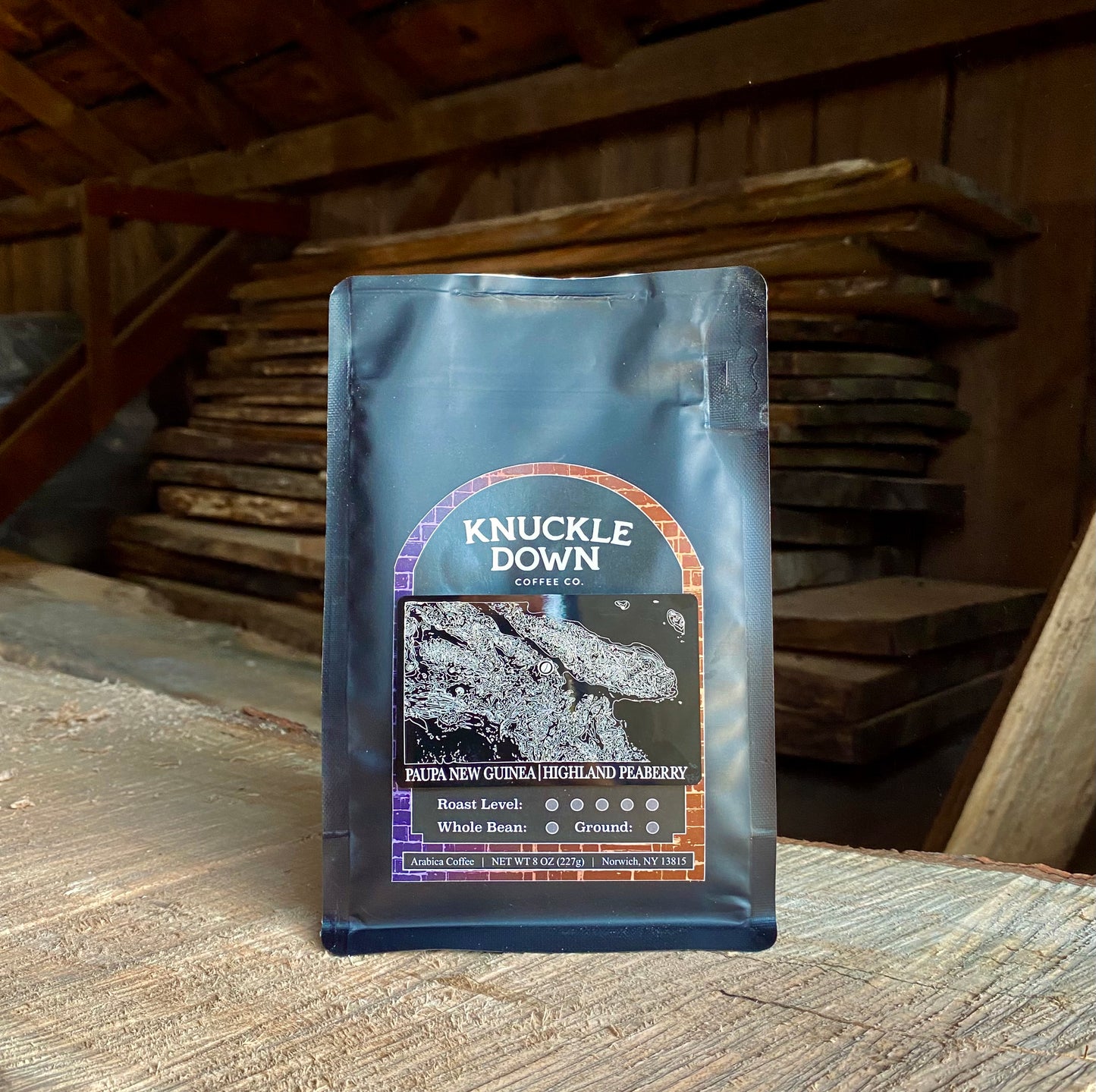 Papua New Guinea, Eastern Highland Peaberry, Single Origin, Medium Roast, 8 Oz.